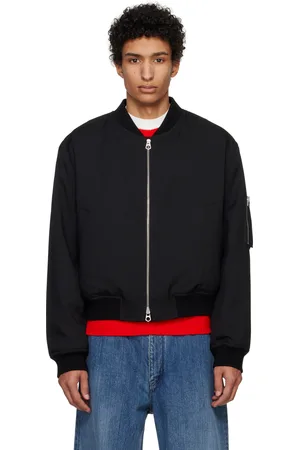 Jil Sander Black Padded Bomber Jacket