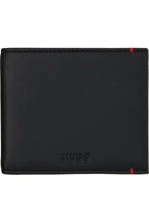 HUGO BOSS Black Faux-Leather Logo Wallet