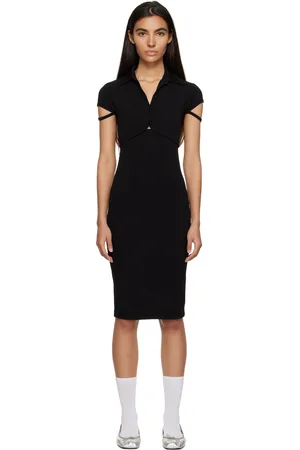 Helmut Lang Black Cutout Midi Dress