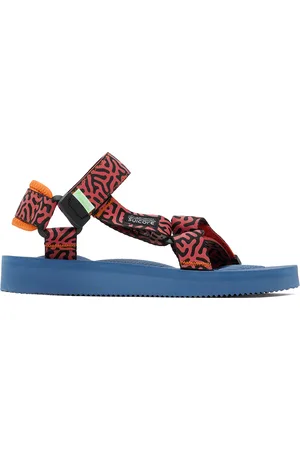 SUICOKE Orange & Navy DEPA-Cab Sandals