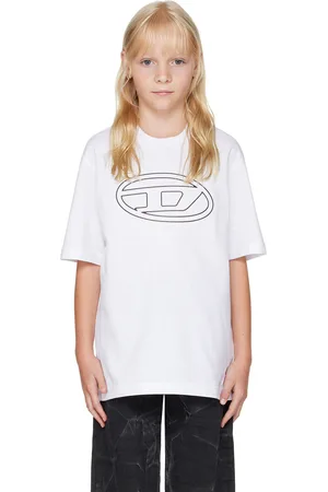 Diesel Kids White Logo Appliqué T-Shirt