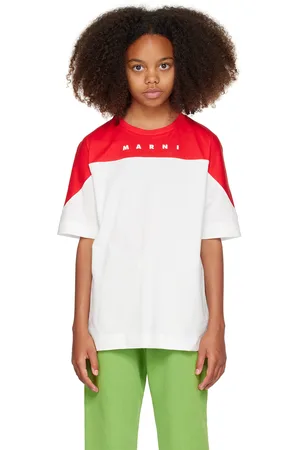 Marni Kids Red & White Two-Tone T-Shirt