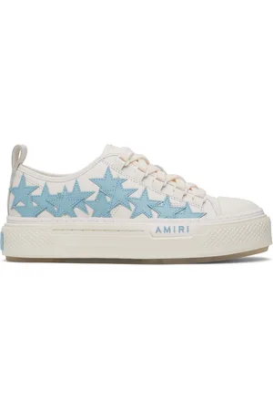AMIRI White & Blue Stars Court Low Sneakers