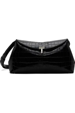 Totême Black T-Lock Clutch