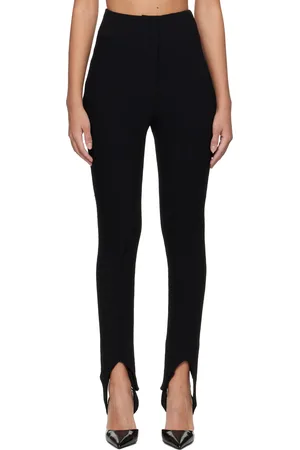 Nanushka Black Savita Seersucker Stirrup Trousers