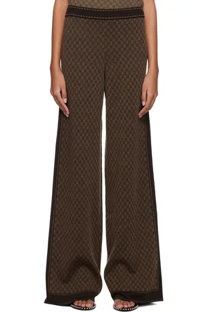 Balmain Brown Mini Monogram Lounge Pants