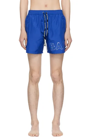 Balmain Blue Embossed Swim Shorts