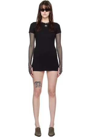 Marine Serre Black 1x1 Minidress