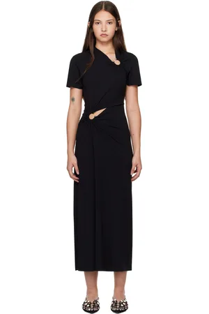 Paco rabanne Black Long Piercing Maxi Dress