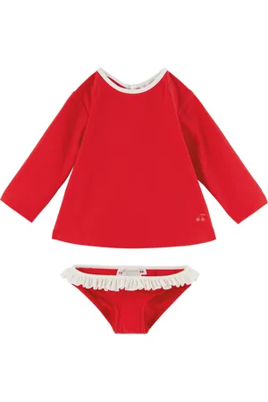 BONPOINT Baby Red Avita Swim Top & Briefs Set