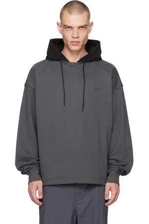JUUN.J Black & Gray Paneled Hoodie