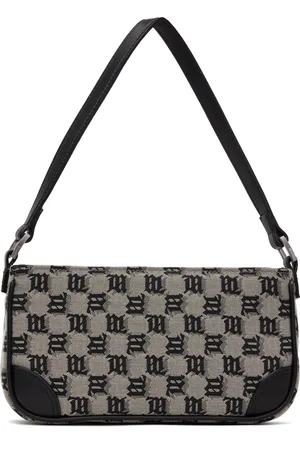 MISBHV Beige & Black Jacquard Monogram 90s Mini Bag