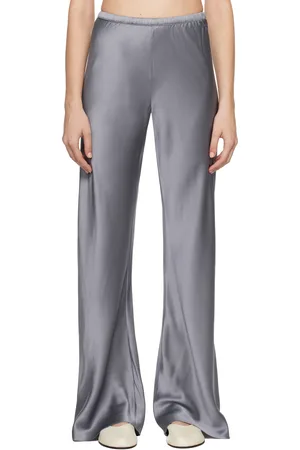 Silk Laundry Gray Bias Cut Lounge Pants
