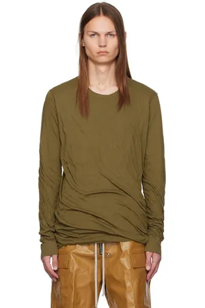 Rick Owens Khaki Porterville Double Long Sleeve T-Shirt