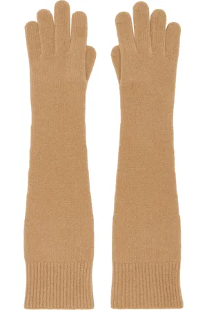 Totême Tan Long Knit Gloves