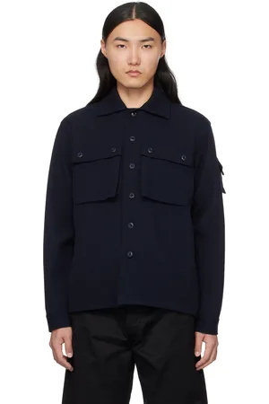 Beams Navy MIL SHT-JAC Wool Kersey Jacket