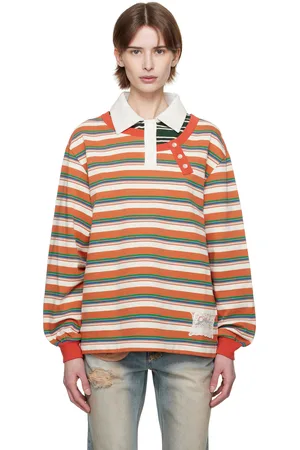 Andersson Bell Multicolor Piqué Inserted Long Sleeve Polo