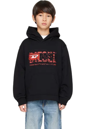 Diesel Kids Black Logo Hoodie