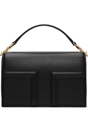 Totême Black Mini T-Flap Leather Bag