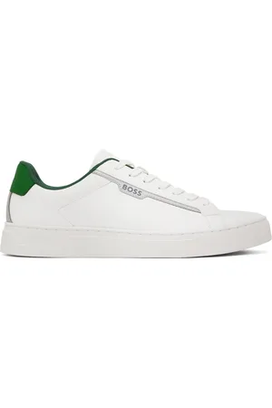 HUGO BOSS White & Green Rhys Sneakers