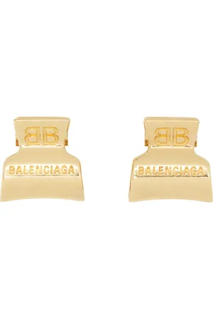 Balenciaga Gold Holli BB XS Hair Clip Set
