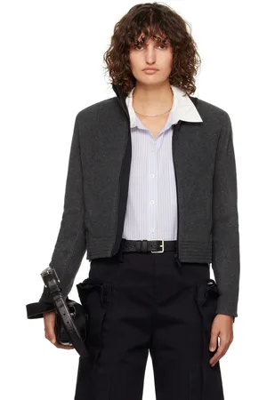 Fax Copy Express Gray Fleece Zip-Up Jacket