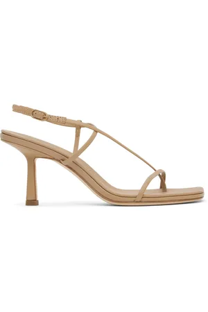Studio Amelia Beige Cross Front 70 Heeled Sandals