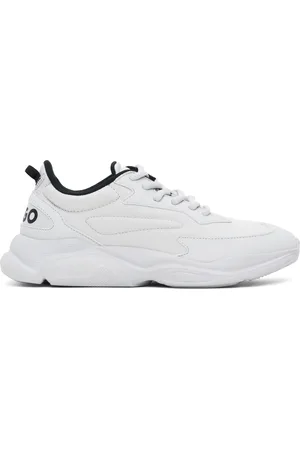 HUGO BOSS Gray Faux-Leather Sneakers