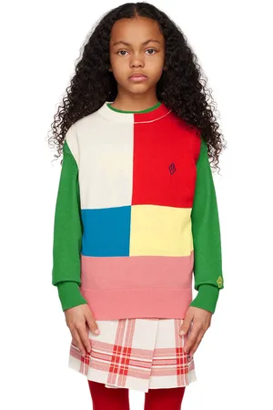 The Animals Observatory Kids Multicolor Geometric Parrot Sweater