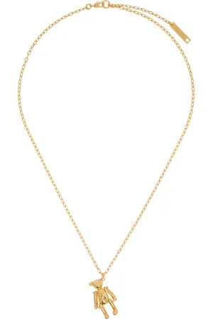 AMBUSH Gold Teddy Bear Charm Necklace