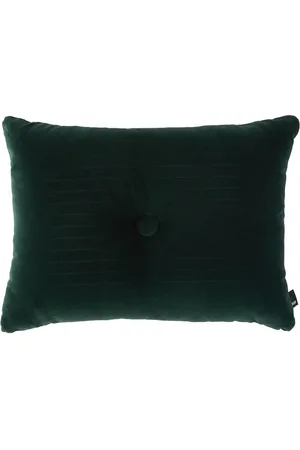 Hay Green Velvet Dot Cushion