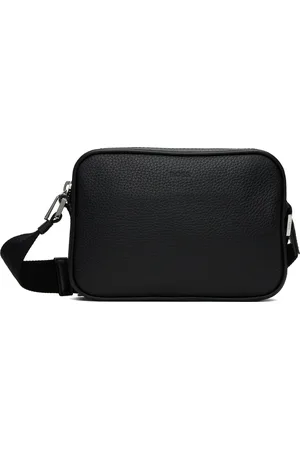 HUGO BOSS Black Emed-Logo Leather Bag