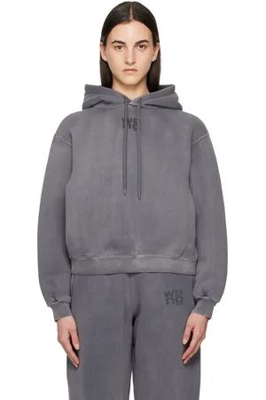 Alexander Wang Gray Puff Logo Hoodie