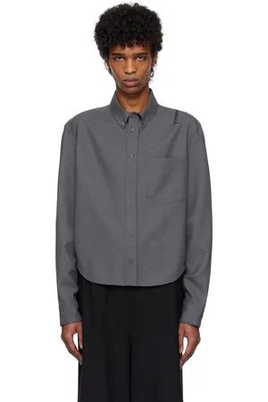 Marni Gray Wool Long Sleeve Shirt