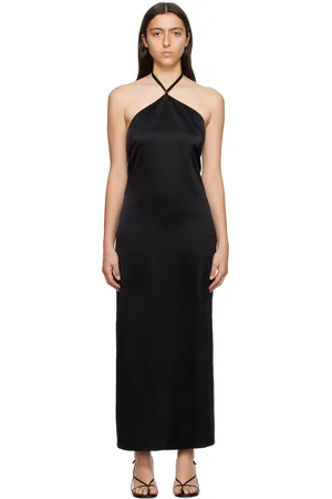 Filippa K Black Deep Back Maxi Dress