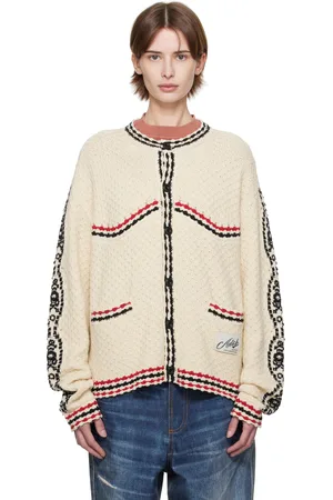 Andersson Bell Off-White Fantasia Round-Neck Cardigan