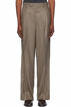 Auralee Brown Super Light Wool Trousers