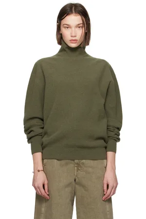 LEMAIRE Green Rib Turtleneck