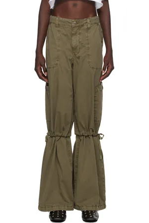 KSUBI Khaki Baggy Snap-off Cargo Pants