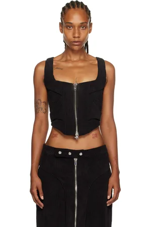 ECKHAUS LATTA Black Paneled Tank Top