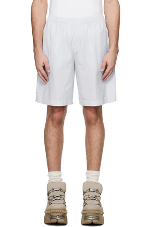Vetements White & Blue Pinstripe Shorts