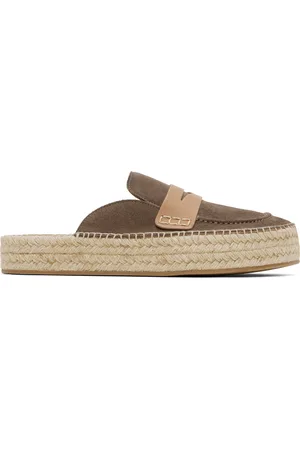 J.W.Anderson Taupe Espadrille Loafer Mules