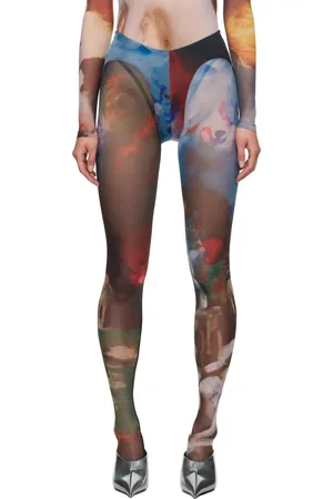 MUGLER Multicolor Impossession Printed Leggings
