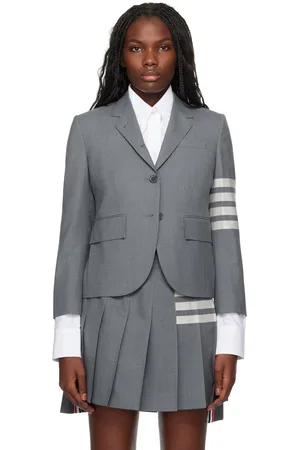 Thom Browne Gray High Armhole 4-Bar Blazer