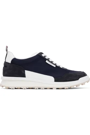 Thom Browne Blue Eco Nylon Alumni Sneakers