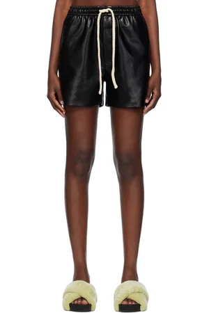 Nanushka Black Maurine Vegan Leather Shorts