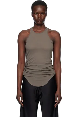 Rick Owens Gray Hollywood Basic Rib Tank Top