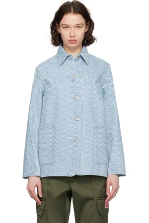 Kenzo Blue Paris Pattern Denim Jacket