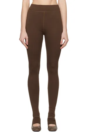 LEMAIRE Brown Second Skin Jersey Leggings