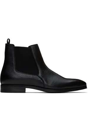 HUGO BOSS Black Leather Chelsea Boots